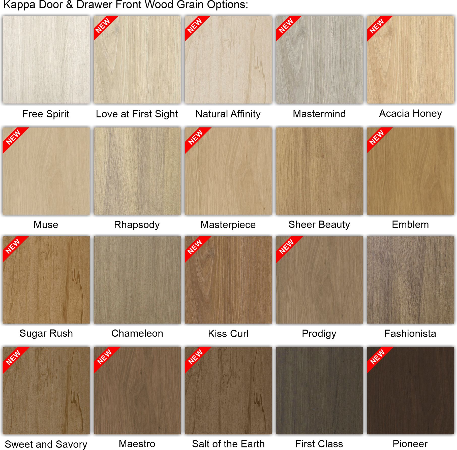 Kappa Door Wood Grain Options Kappa Door Wood Grain Options