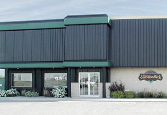 Image of the front of the Elias Woodwork Winkler office building