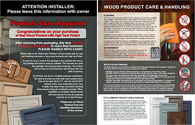 Product Care & Handling Sheet Product Care & Handling Sheet