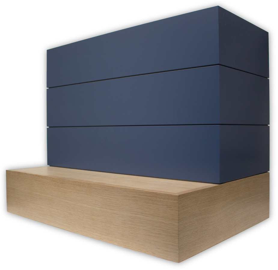 Middleton Range Hood - Wh Oak-Andromeda-Van Deusen Blue