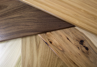 Image of 5 layers of various wood grades overlapping