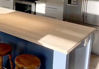 Image of wood countertop laminated slab