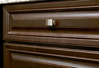 Image showing example of lower cabinet with miter cabinet drawer fronts