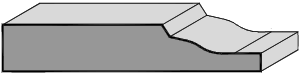 Drawing example of a wood door raised panel profile