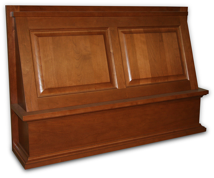 Custom Range Hood in Cherry wood with Dark Honey stain | Elias Woodwork