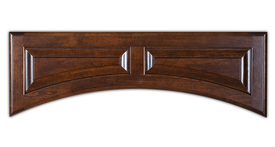 Florentine Valance in Cherry wood with Tell Tale Walnut stain | Elias Woodwork