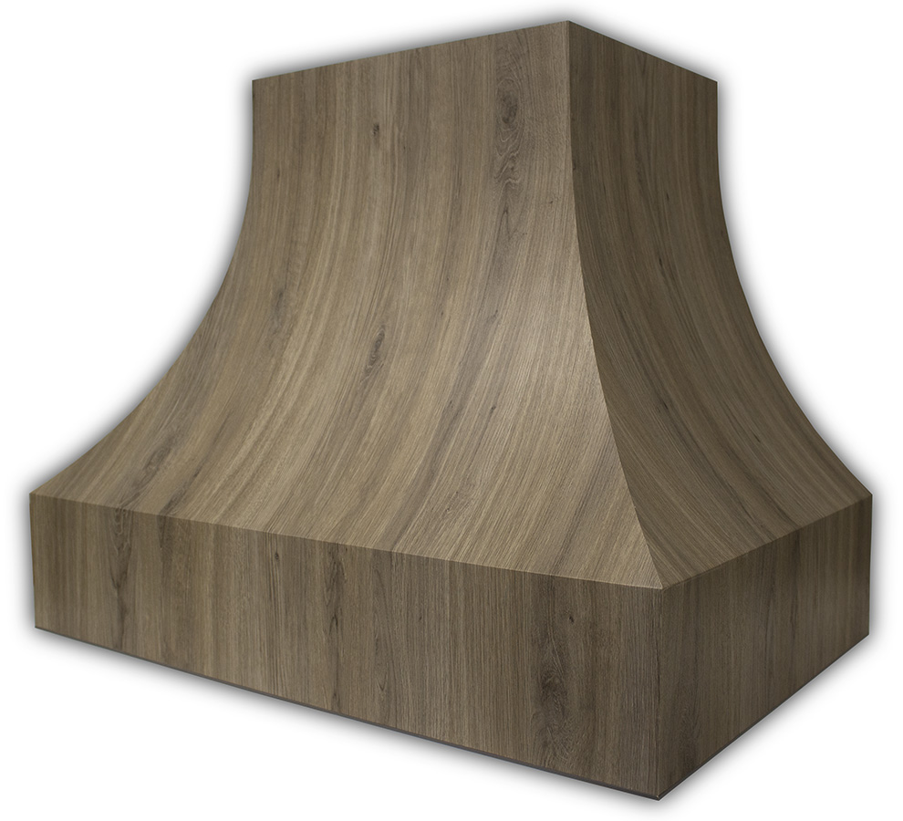 Custom Hampton RTF Range Hood with Palomino Laminate | Elias Woodwork