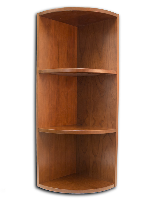 Custom Kick Knack Shelf in Cherry wood with Dark Honey stain | Elias Woodwork