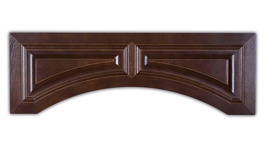 Roman Valance in Cherry wood with Coffee Bean stain | Elias Woodwork