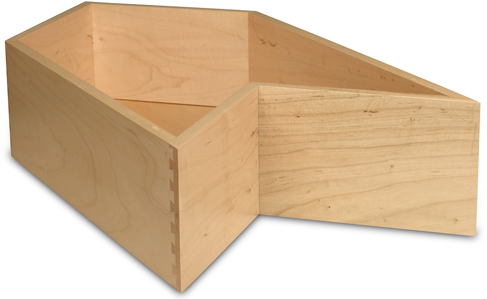 Custom Maple Corner Dovetail Drawer Box clear coated | Elias Woodwork