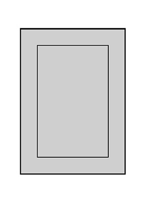 Drawing of 1-Piece RTF door square route pattern